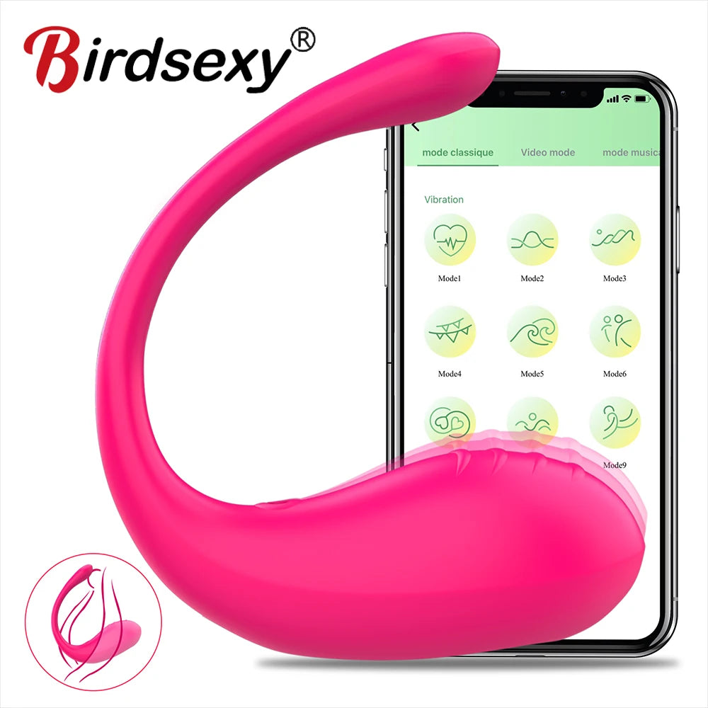 Œuf vibrant connecté Qandisha — contrôle Bluetooth via smartphone